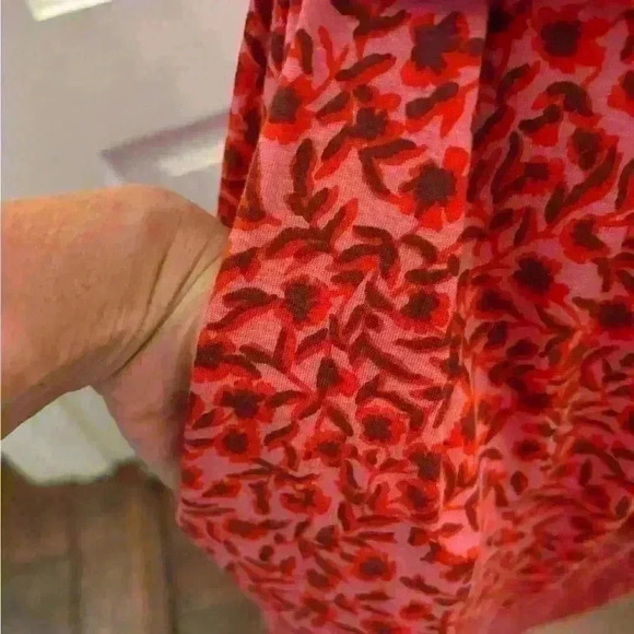 Boden Yoke Detail Jersey Mini Dress Pink Floral Tie Waist NWT size 4P - Picture 10 of 14